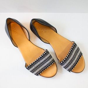 J. Crew Women's 9 1/2 Leather + Textile Sandal